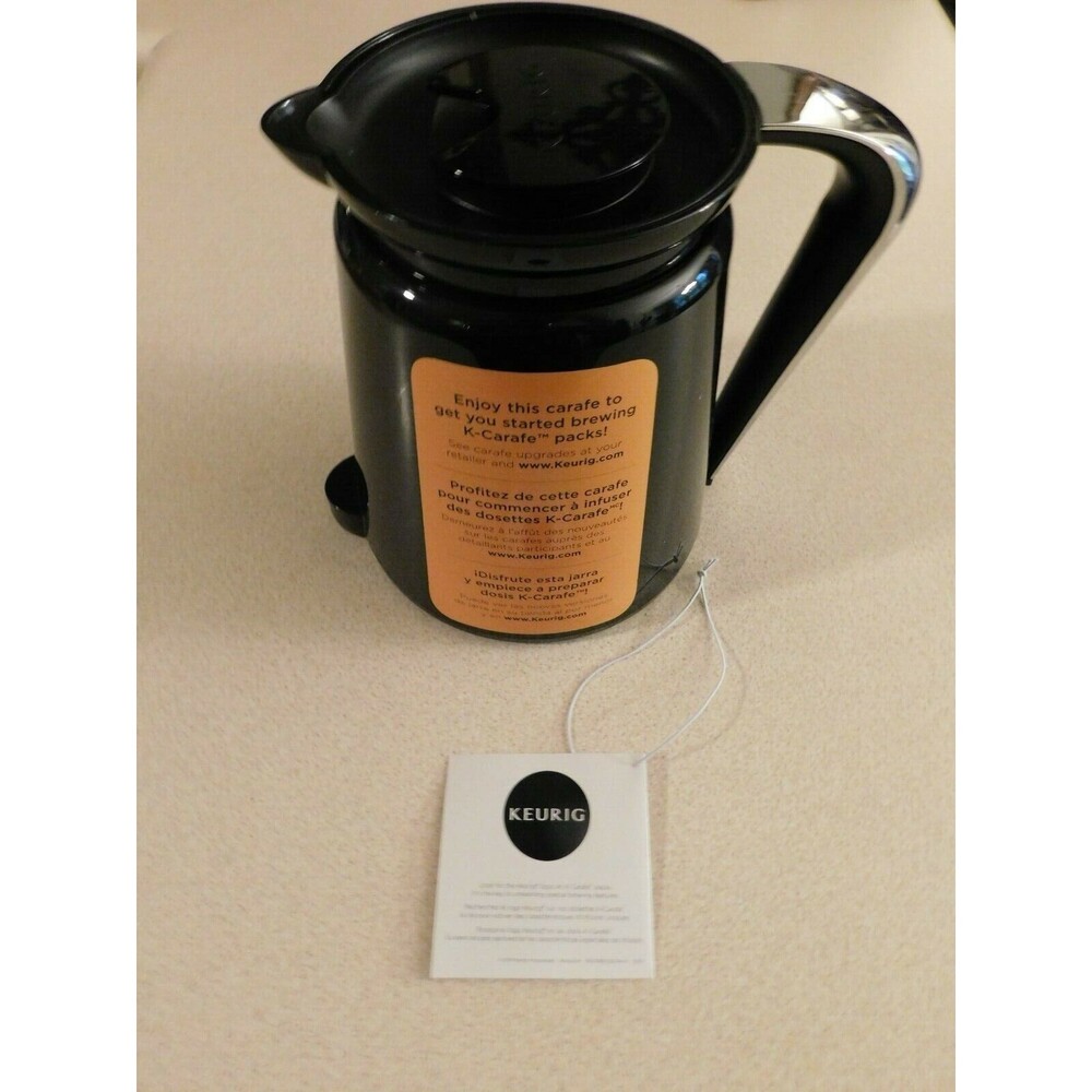Keurig 2.0 Replacement Thermal Carafe - 32 oz Black with Chrome Silver Handle